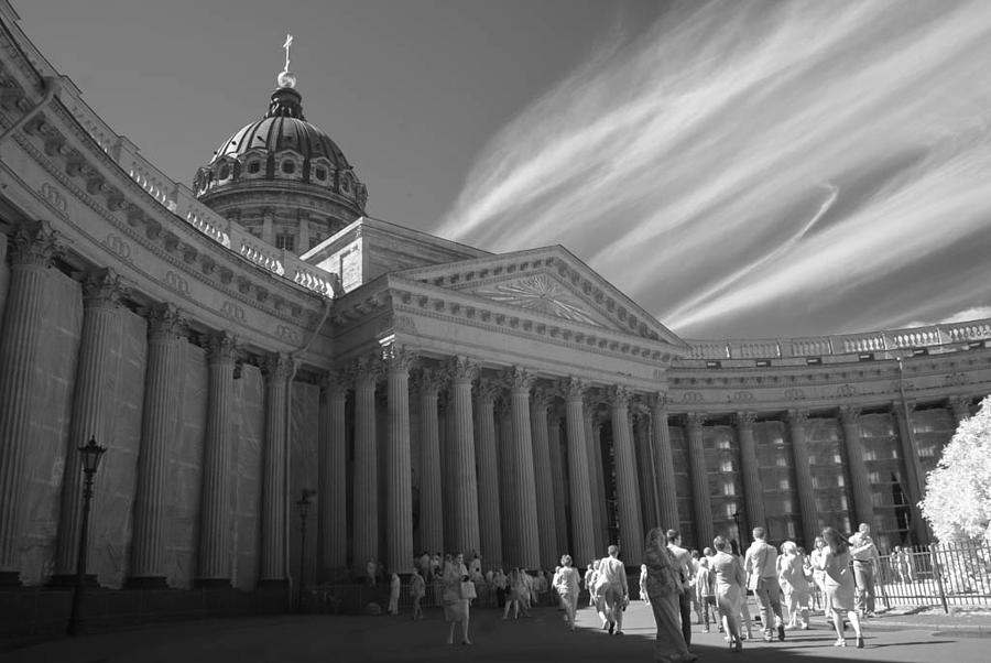 Kazan Cathedral. Saint-Petersburg. Infrared Photograph by Dmitry Soloviev