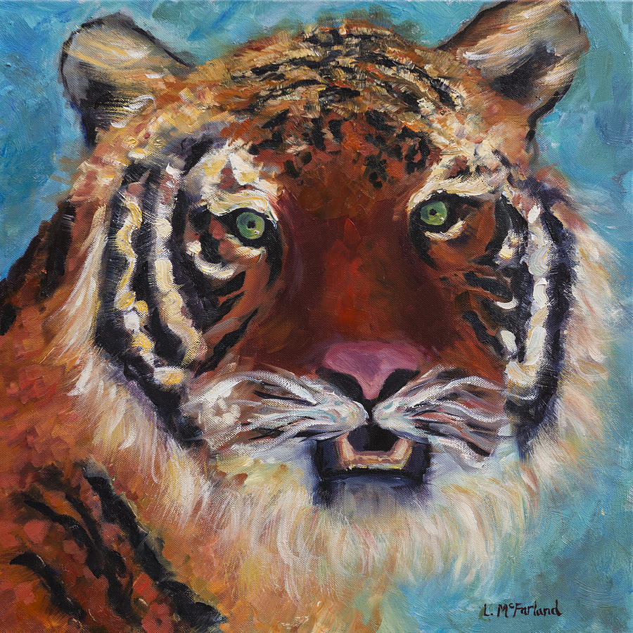 Kazek the Tiger-Children's Collection Painting by Laurel McFarland