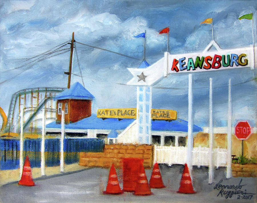 Keansburg Amusement Park Painting by Leonardo Ruggieri