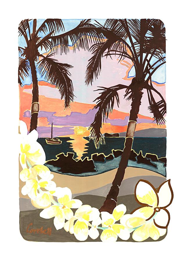 Keawakapu Sunset - Maui Painting by Joan Cordell