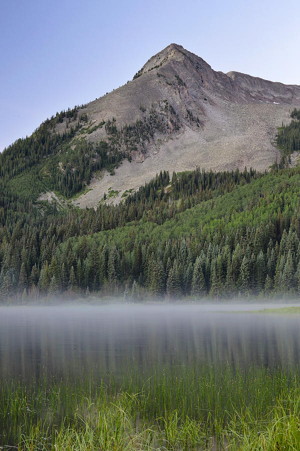 Kebler Pass Lost Lake Misty Morning Photograph by Dean Hueber Fine