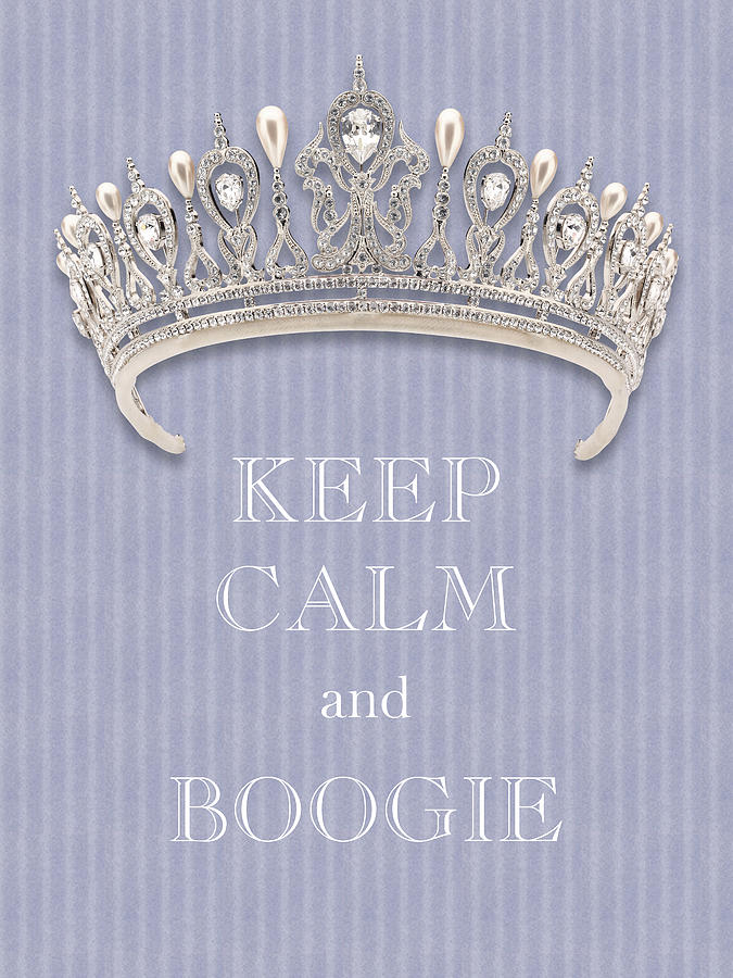 Keep Calm and Boogie Diamond Tiara Lavender Flannel Photograph by Kathy Anselmo