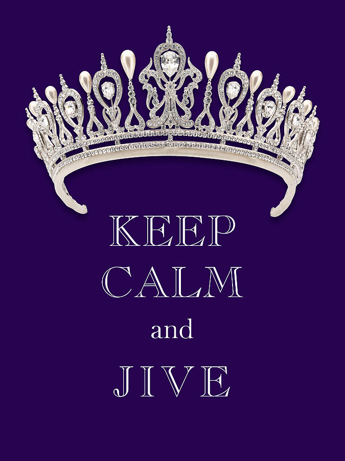 Keep Calm and Jive Diamond Tiara Deep Purple  Photograph by Kathy Anselmo