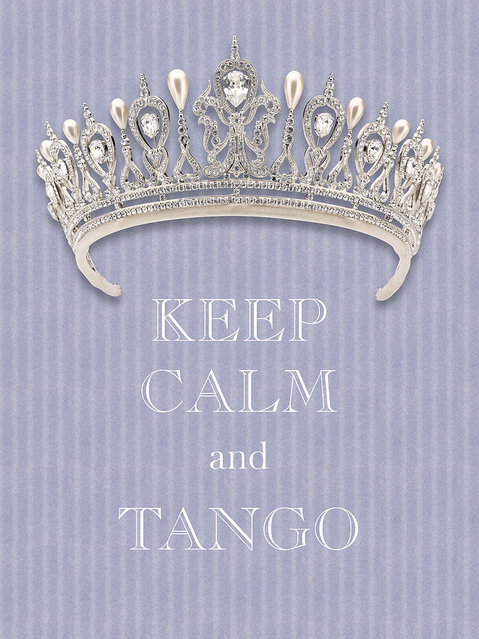 Keep Calm and Tango Diamond Tiara Lavender Flannel Photograph by Kathy Anselmo