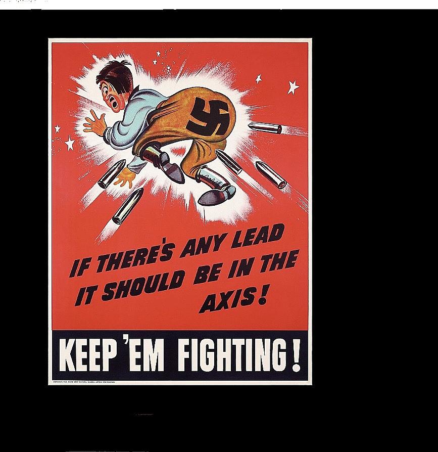 Keep Em fighting propaganda poster circa 1944 Photograph by David Lee Guss