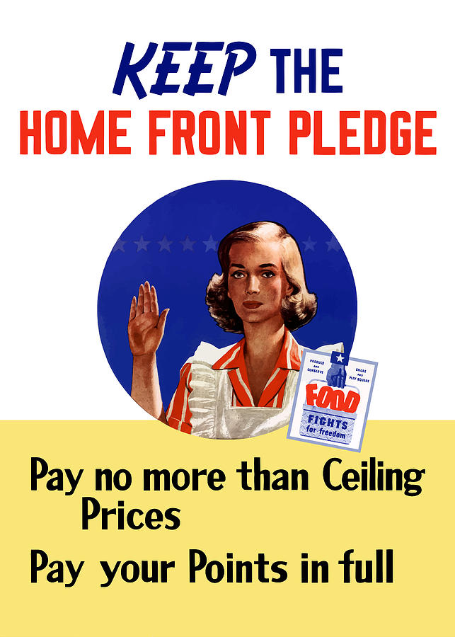 Keep The Home Front Pledge Painting by War Is Hell Store