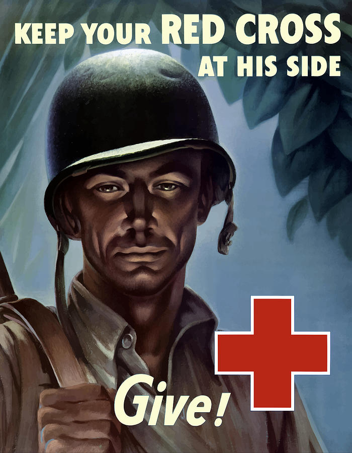 Keep Your Red Cross At His Side Painting by War Is Hell Store