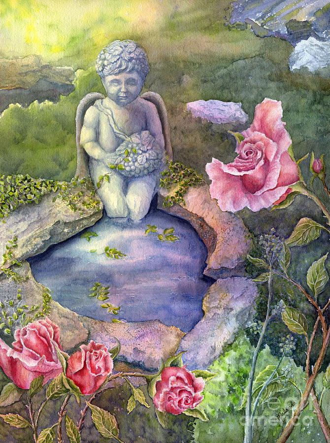Keeper Of The Rose Pond Painting by Malanda Warner