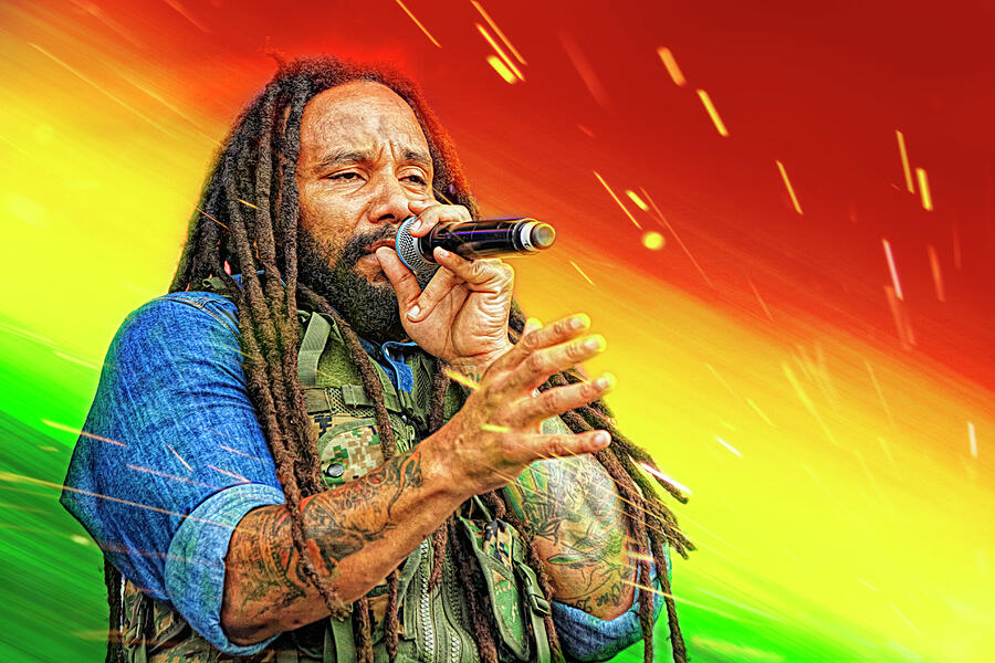 Keepers of the Light Ky-Mani Marley Mixed Media by Mal Bray