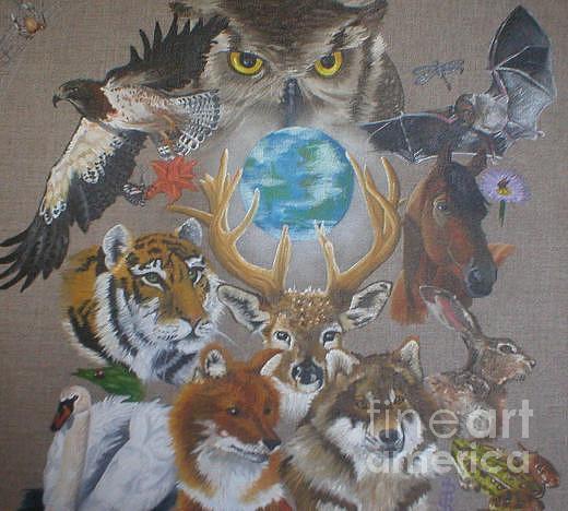 Keepers of the realm Painting by Pauline Sharp