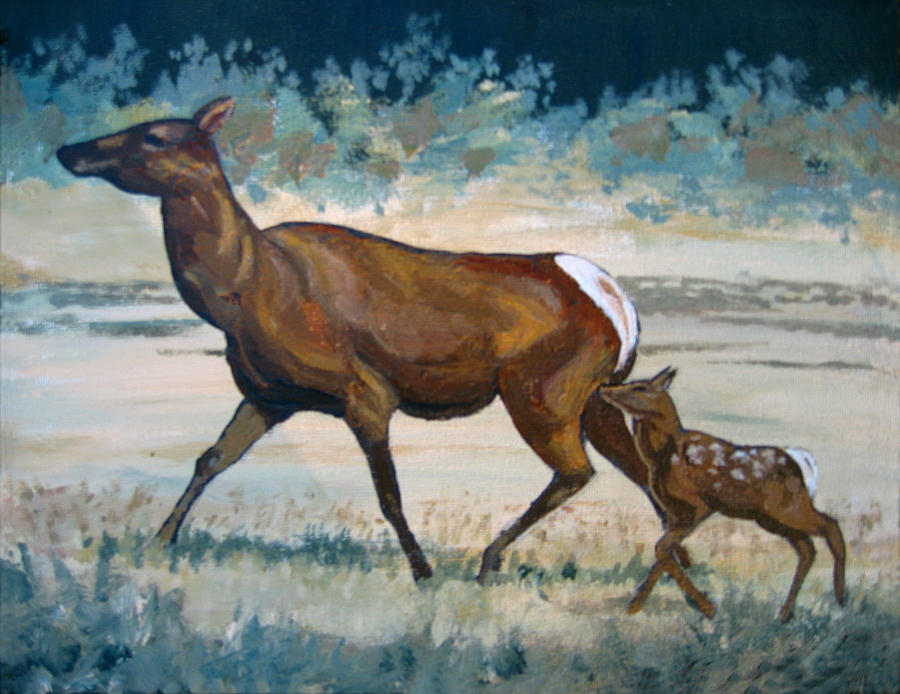 Keeping Up With Mama Painting by Diane Ellingham