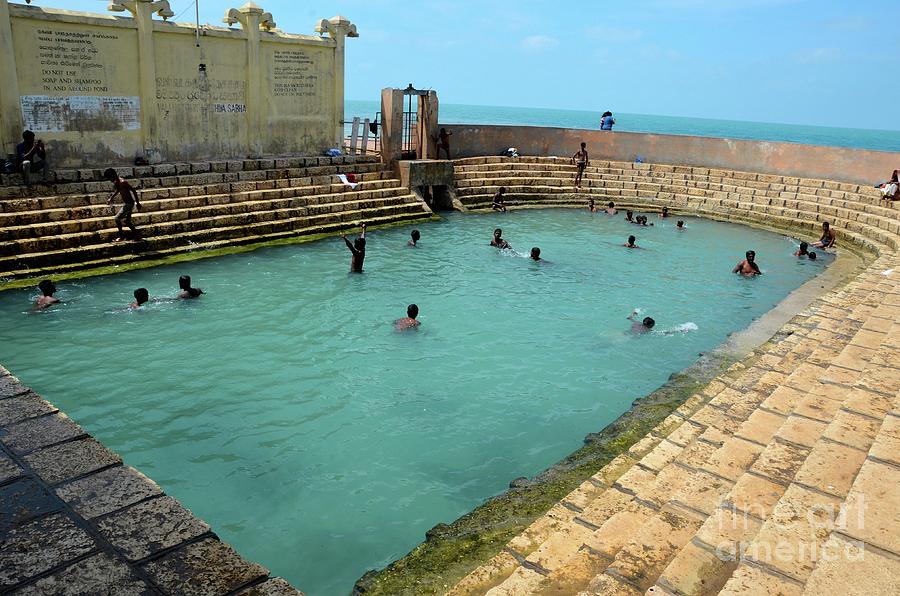 Keerimalai fresh water spring tank by ocean water Jaffna Sri Lanka Photograph by Imran Ahmed