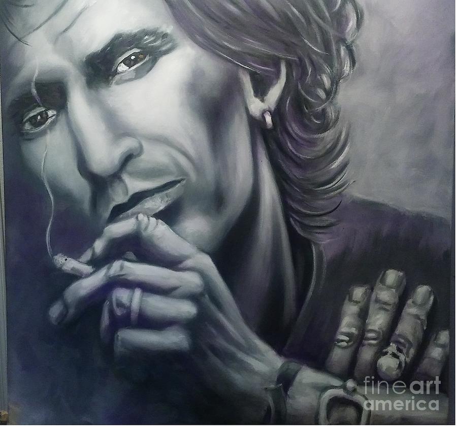 Keith Richards Painting - Keith by Daniel Livingston