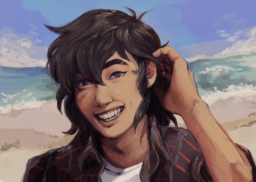 Voltron Digital Art - Keith Kogane Smiling by Angelique Roselli.