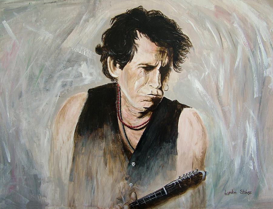 Keith Richards Painting - keith Richards by Lyndon Stokes