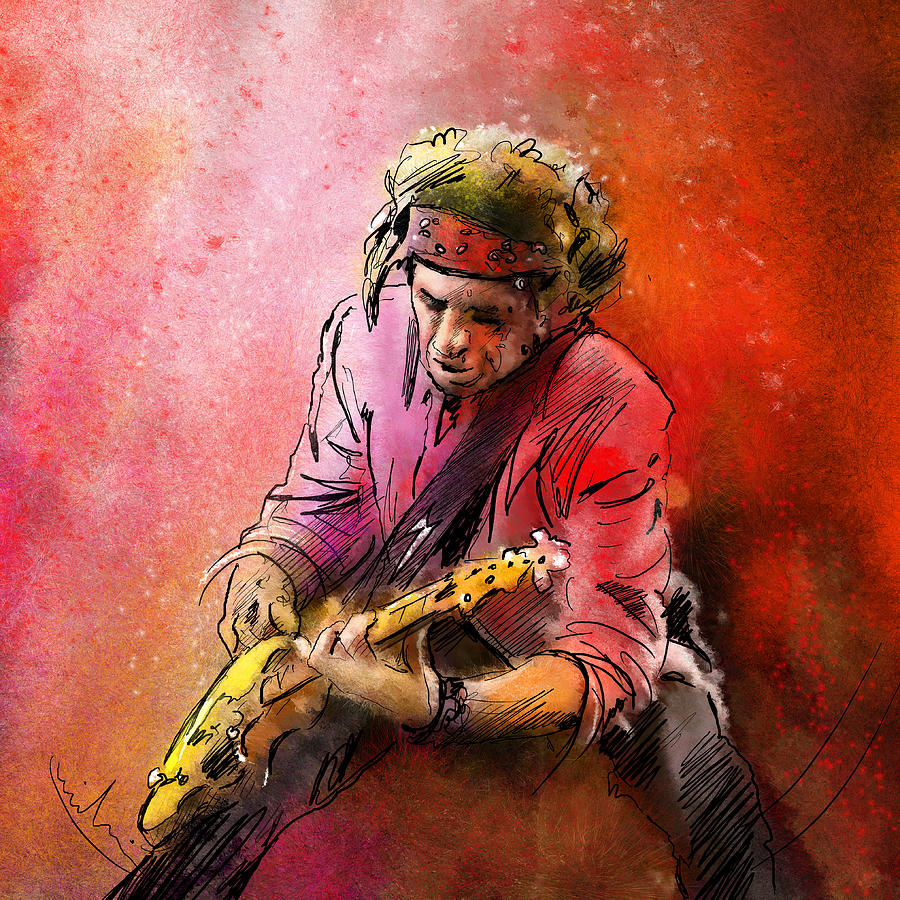 Keith Richards Painting by Miki De Goodaboom