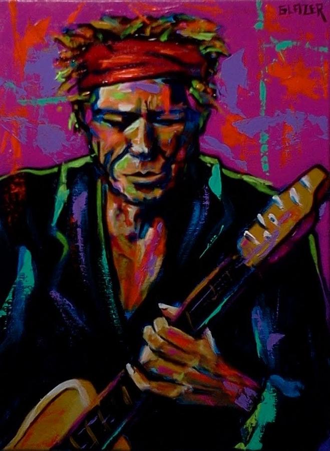 Keith Richards Painting by Stuart Glazer