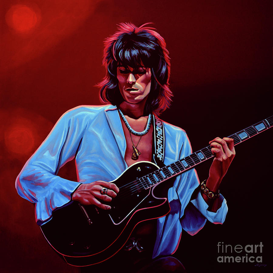 Keith Richards The Riffmaster Painting by Paul Meijering