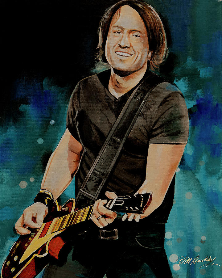 Keith Urban Painting by Bill Dunkley