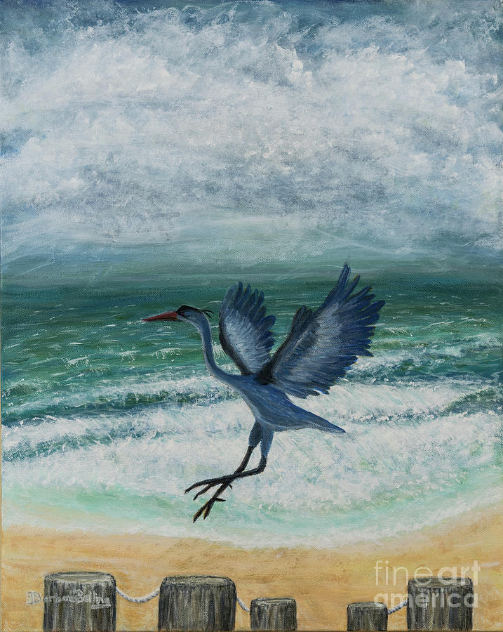 Heron Painting - Kelleys Bird by Barbara Belling