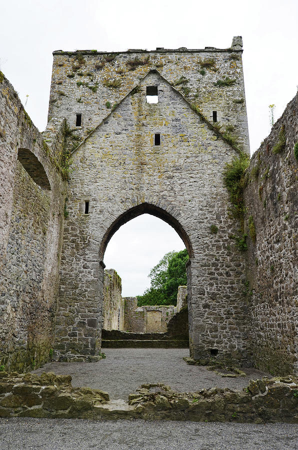 Kells Priory Arched Entry Beneath Tower County Kilkenny Ireland Photograph by Shawn OBrien
