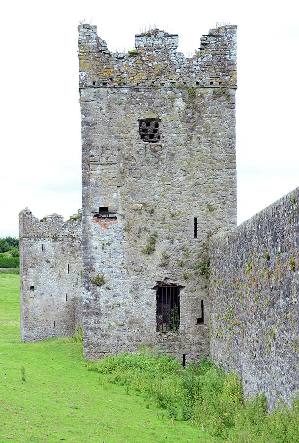 Kells Priory Outer Wall Featuring One of the Seven Towers Castle House Fortification Photograph by Shawn OBrien