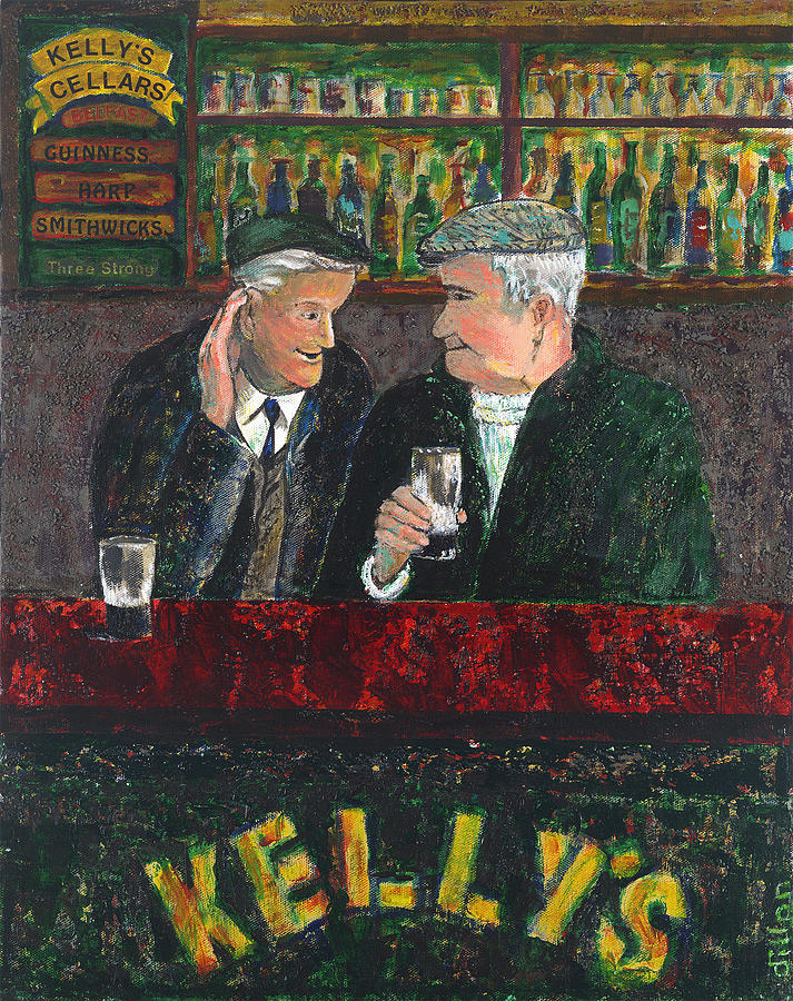 Ireland Painting - Kellys Pub by Richard W Dillon