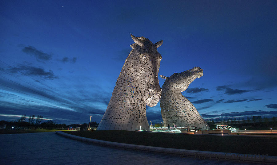 Kelpies  Photograph by Terry Cosgrave