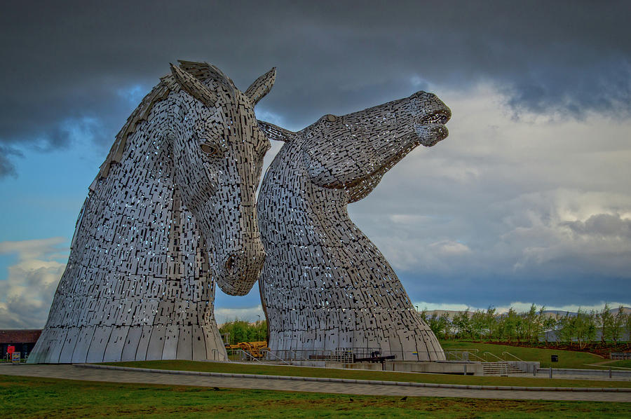 Kelpies, Water Horses, Statues at Helix Park, Scotland Photograph by ...