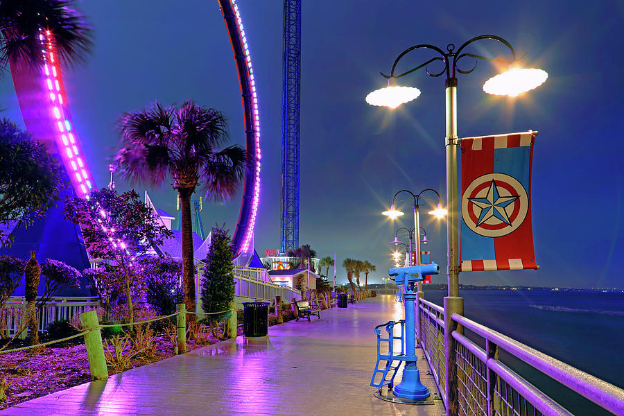 Kemah Boardwalk - Amusement Park - Texas Photograph by Jason Politte