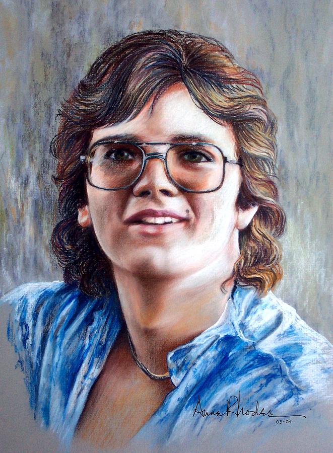Portrait Painting - Ken - my son at age 16 by Anne Rhodes