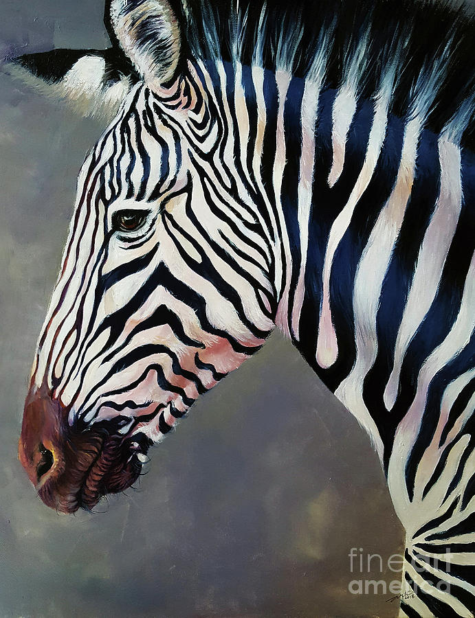 Ken the Zebra Painting by Arti Chauhan