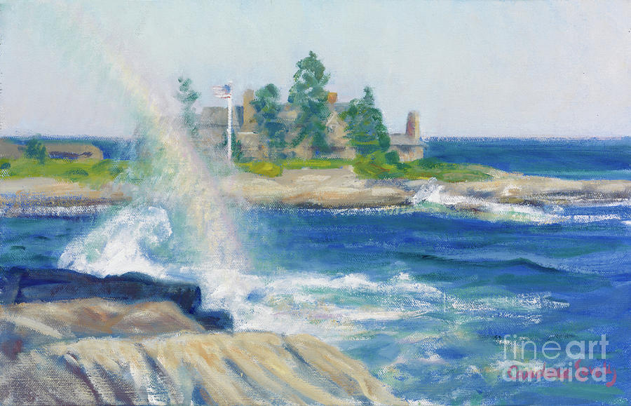 Kennebunkports Rainbow Painting by Candace Lovely