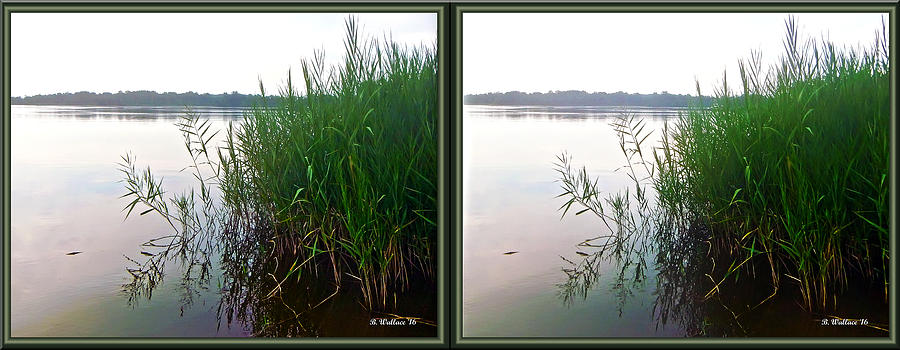 Landscape Photograph - Kennersley Pt Marina 3D Crossview Stereo by Brian Wallace