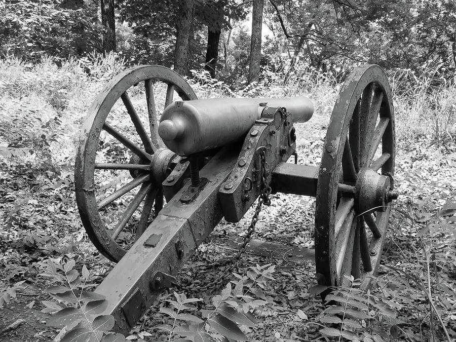 Kennesaw Mountain Cannon B W Photograph by Connor Beekman | Pixels