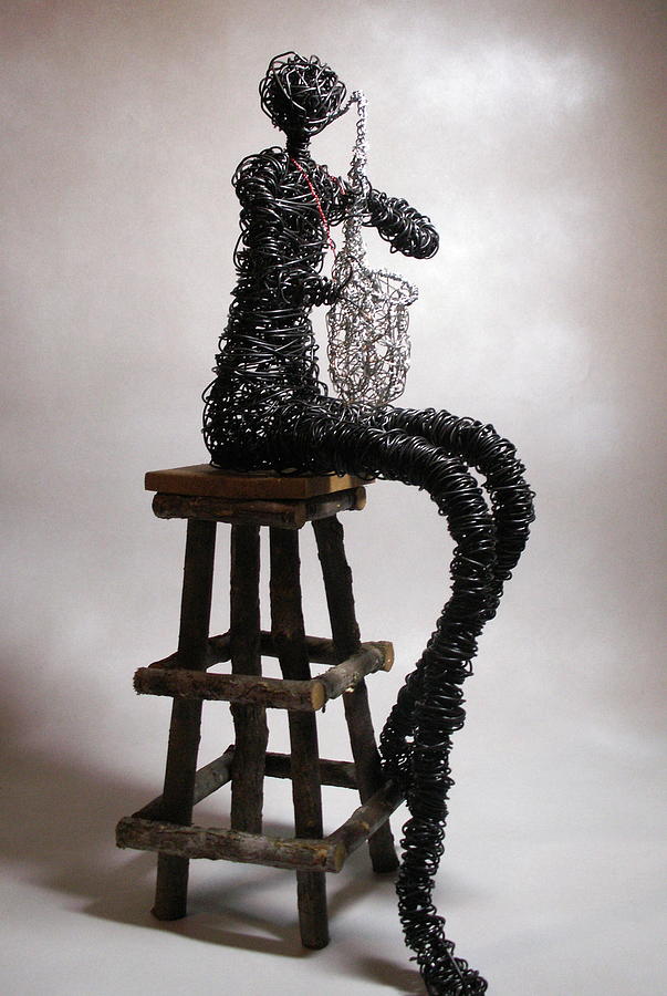 Musician Sculpture - Kenny G Wannabe by Charlene White