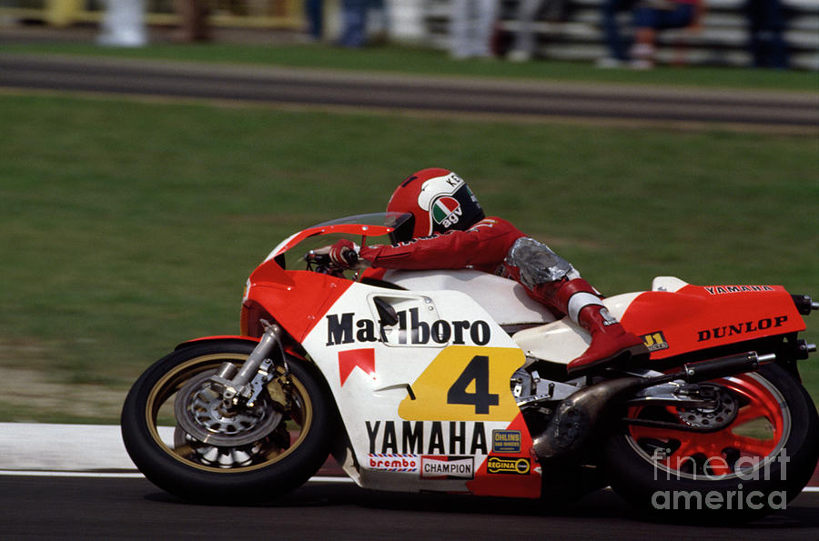 Kenny Roberts. 1983 San Marino motorcycle Grand Prix  Photograph by Oleg Konin