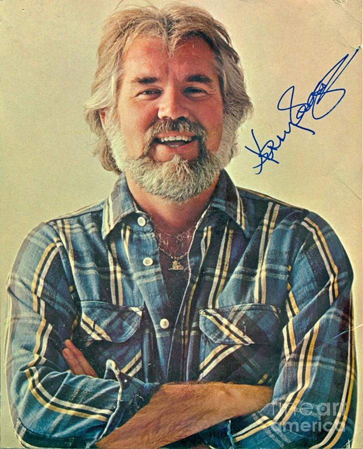 Kenny Rogers Photograph - Kenny Rogers Signed Print by Pd