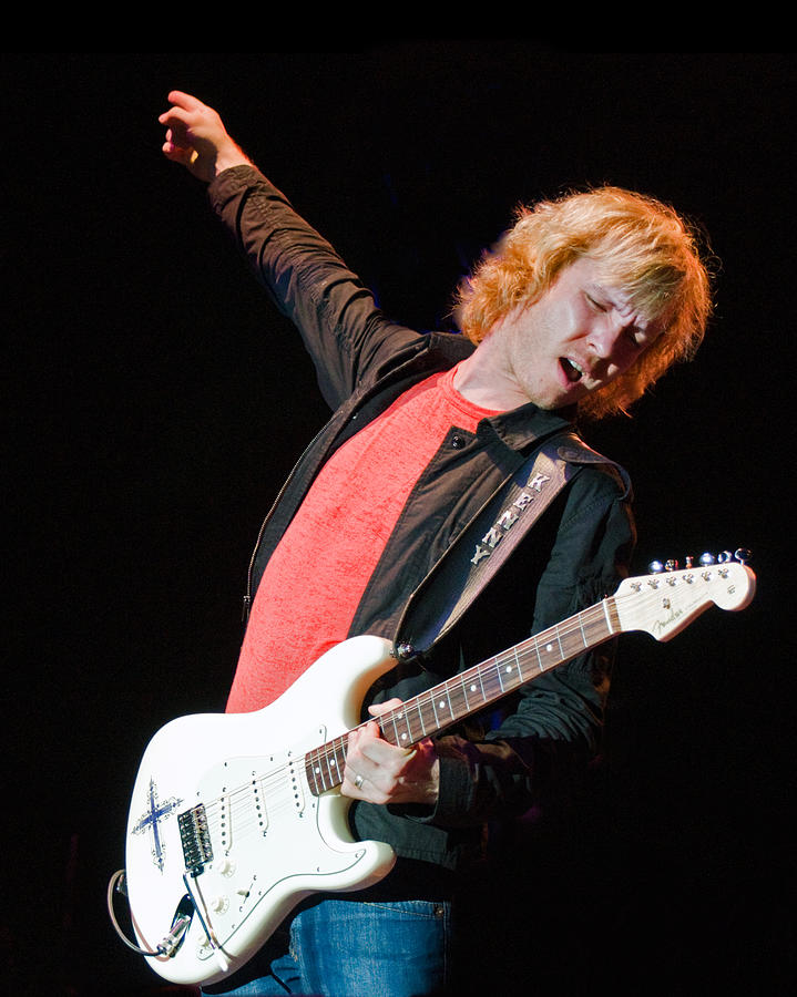 Kenny Wayne Shepherd with Fender Artic White Signature Stratocas Photograph by Ginger Wakem