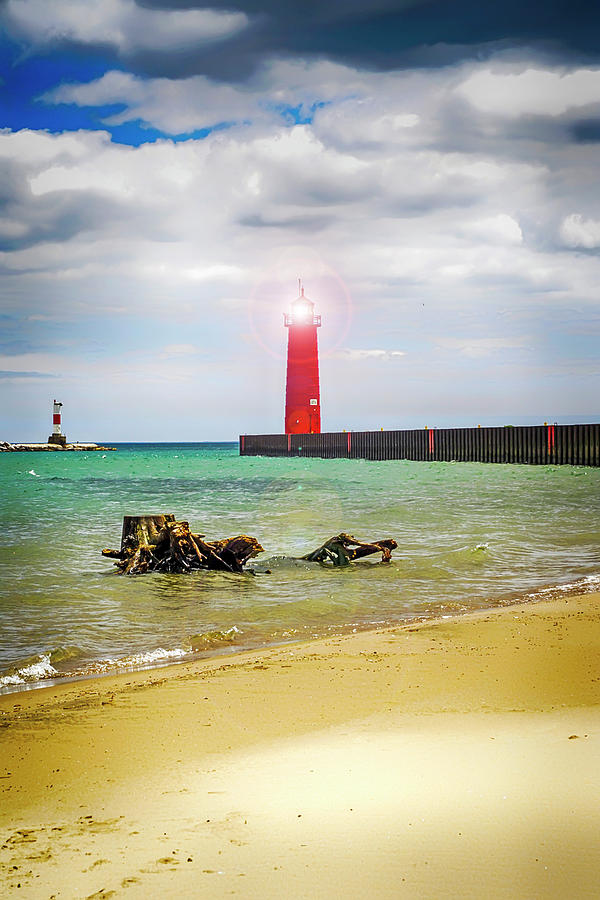 Kenosha Harbor lighthouse Wisconsin WI Photograph by Chris Smith