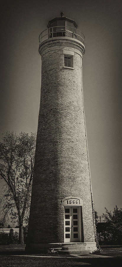 Kenosha Lighthouse Black and White Photograph by Paul Freidlund