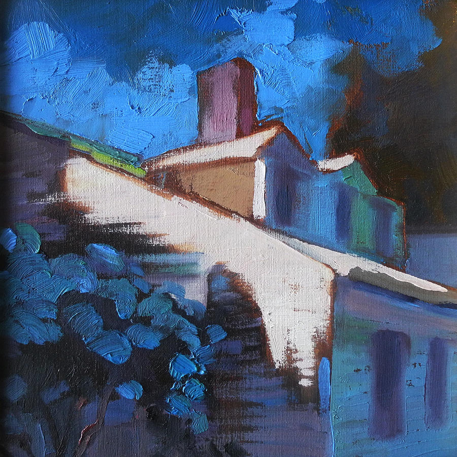 Ken's House In Winter Painting By Mickey Boisvert