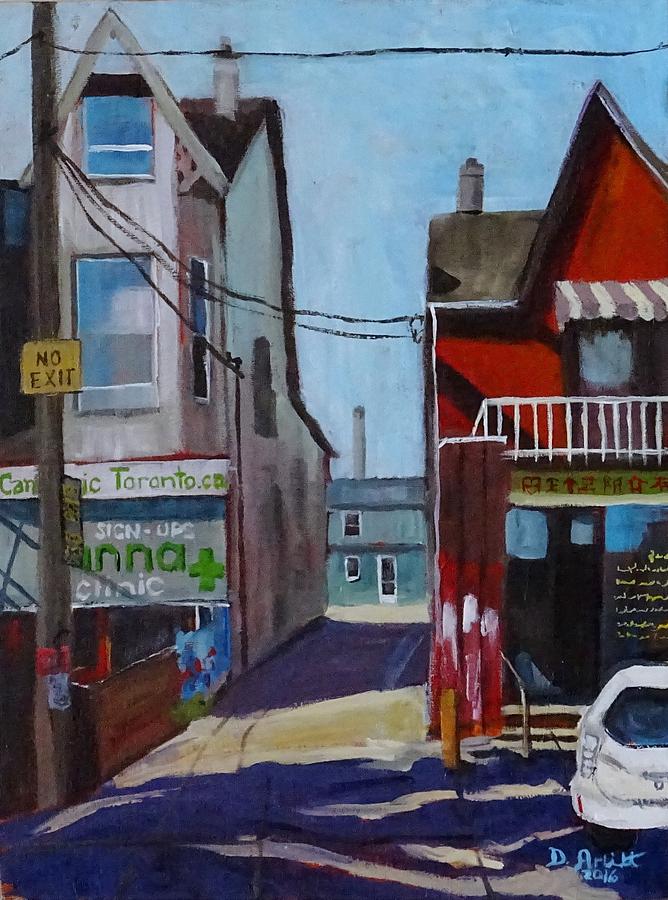 Kensington Market Laneway Painting by Diane Arlitt