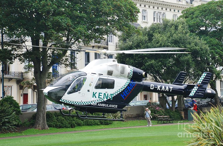 Kent Air Ambulance in Sussex Photograph by David Fowler