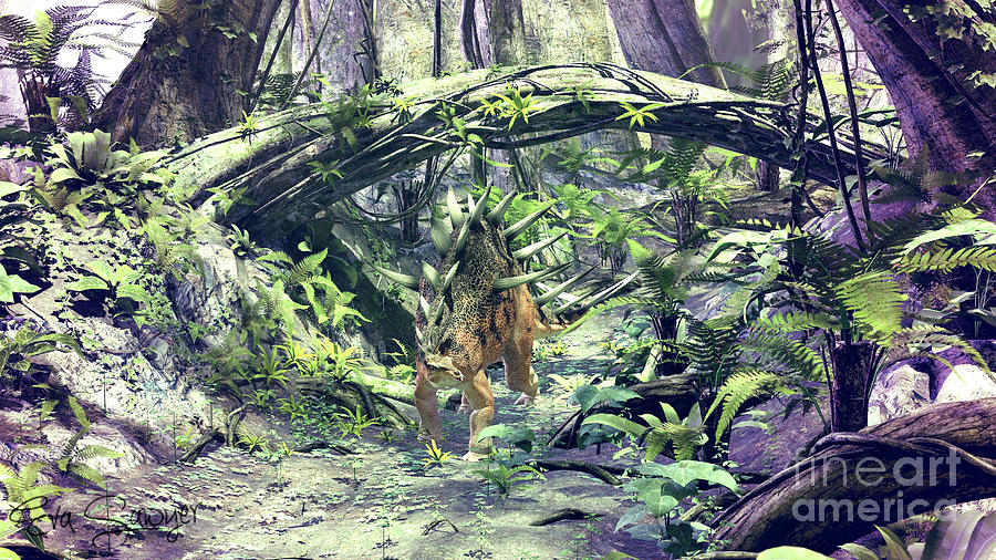 Kentrosaurus in the Forest Digital Art by Eva Sawyer