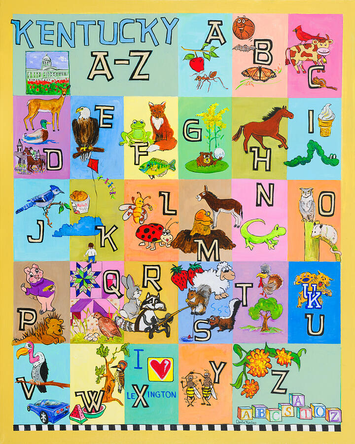 Kentucky A to Z Painting by Linda Kegley