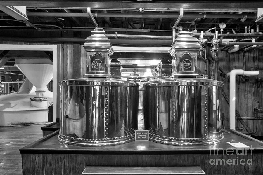 Kentucky Bourbon pot Stills Black and White Photograph by Mel Steinhauer