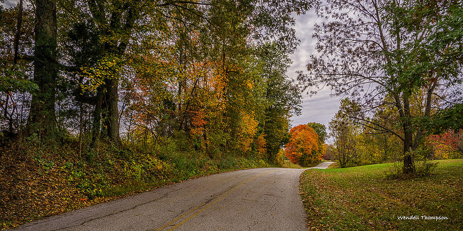 Kentucky County Lane in Fall Photograph by Wendell Thompson