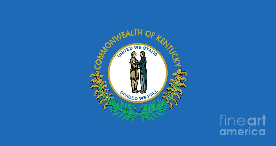 Kentucky state flag Painting by American School