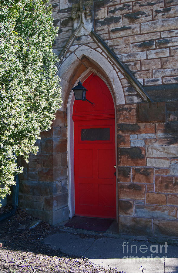 Red Church Door Photograph by George D Gordon III
